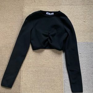 Zara black crop top